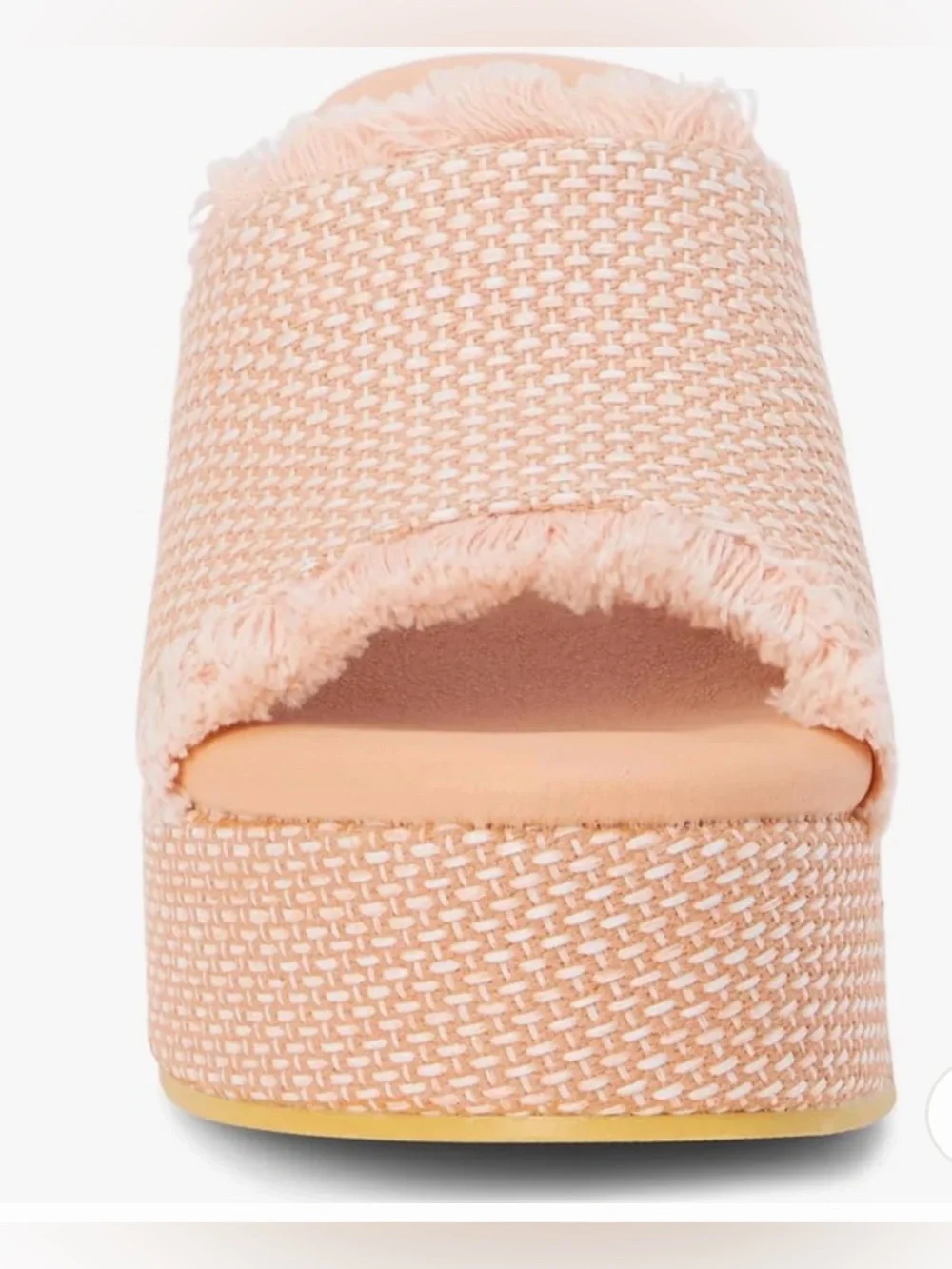 Women's Pink Woven Terry Platform Sandals by Matisse